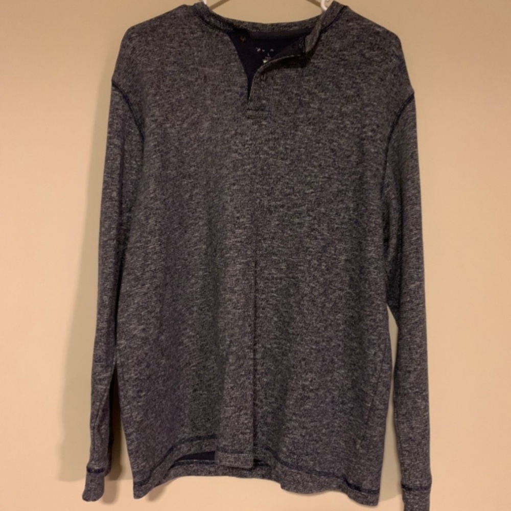 Navy Cremieux Longsleeve Henley